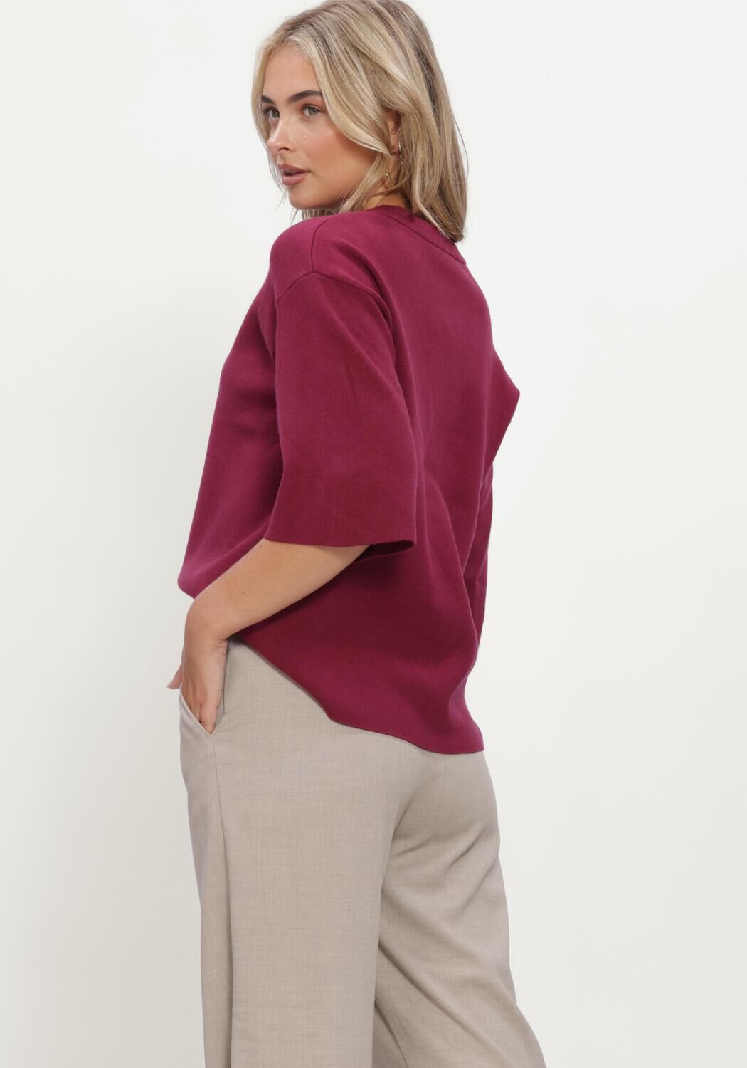 MSCH COPENHAGEN Pull MSCHAGATHA EAST 3/4 PULLOVER Bordeaux - large