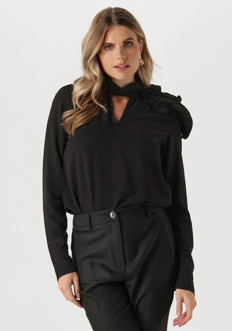 Zwarte JANSEN AMSTERDAM  S181 BLOUSE ARLETTE - large