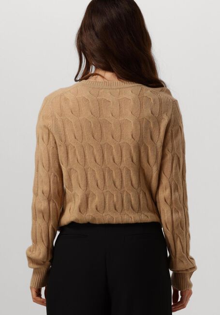 TOMMY HILFIGER Pull SOFT WOOL CABLE ROLL-NK en marron - large