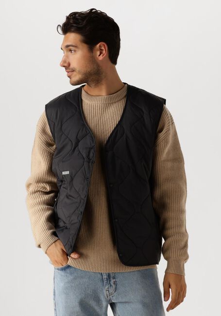 Zwarte WOODBIRD Bodywarmer WBTRAIS QUILT VEST - large