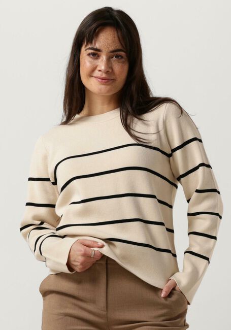 SELECTED FEMME Pull SLFLIVA LS KNIT O-NECK en beige - large