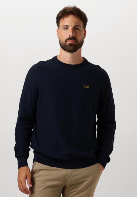 Blauwe PME LEGEND Trui R-NECK AMERICAN CLASSIC BUCKLEY KNIT - large