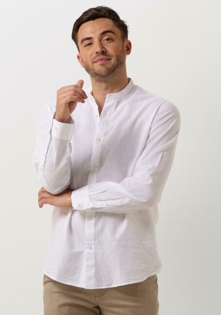 SELECTED HOMME Chemise décontracté SLHREGNEW-LINEN SHIRT LS BAND en blanc - large
