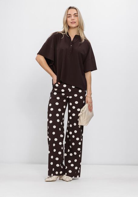 Bruine STUDIO ANNELOES Wijde broek Lexie dot trousers - large