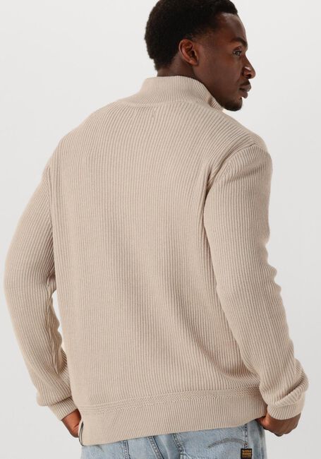 BUTCHER OF BLUE Pull GALWAY HALF ZIP en beige - large