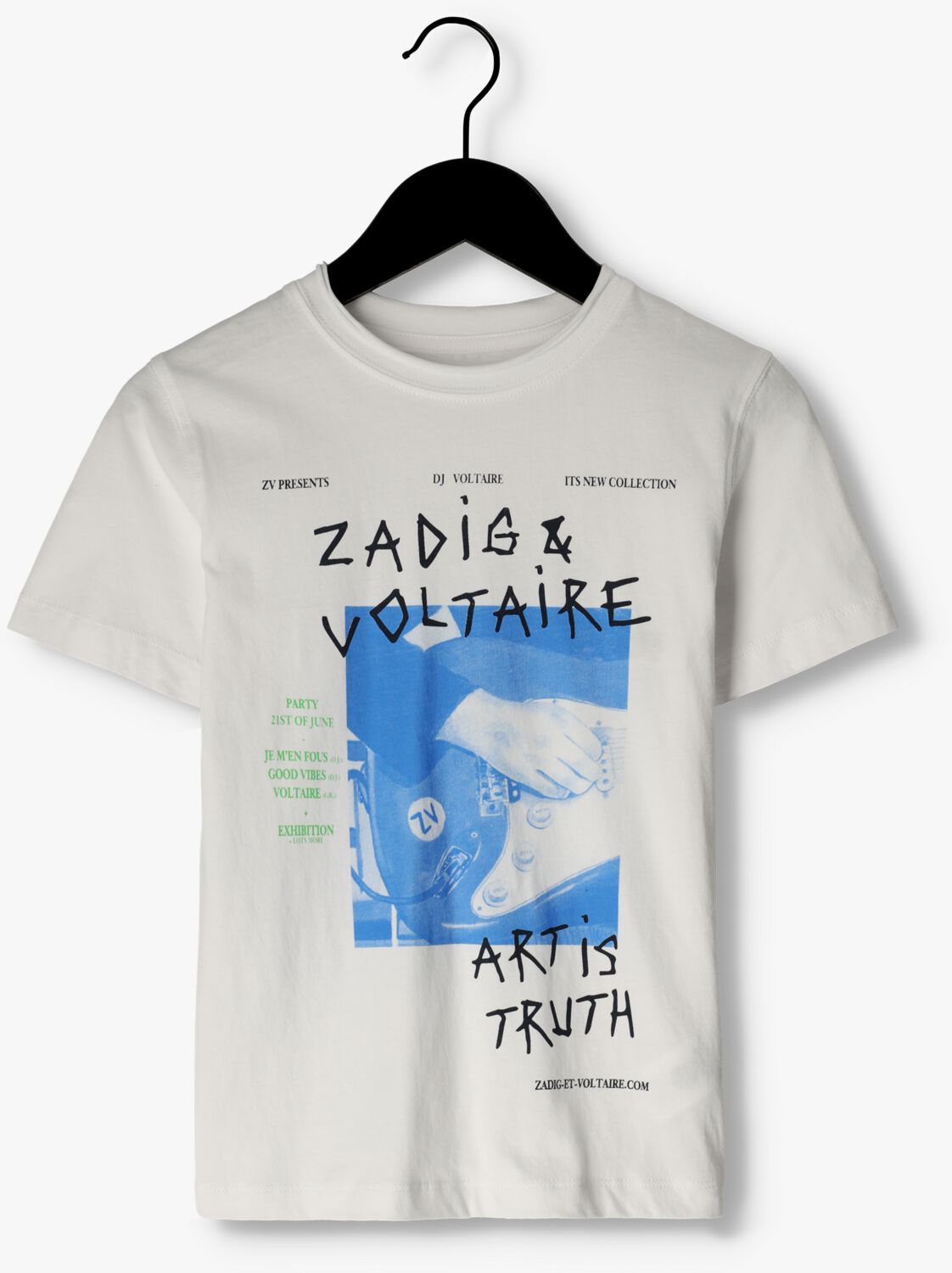 lijden investering Sluier Witte ZADIG & VOLTAIRE T-shirt X25361 | Omoda