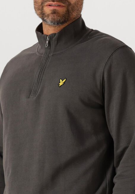 LYLE & SCOTT Chandail LOOPBACK QUARTER ZIP SWEAT en gris - large