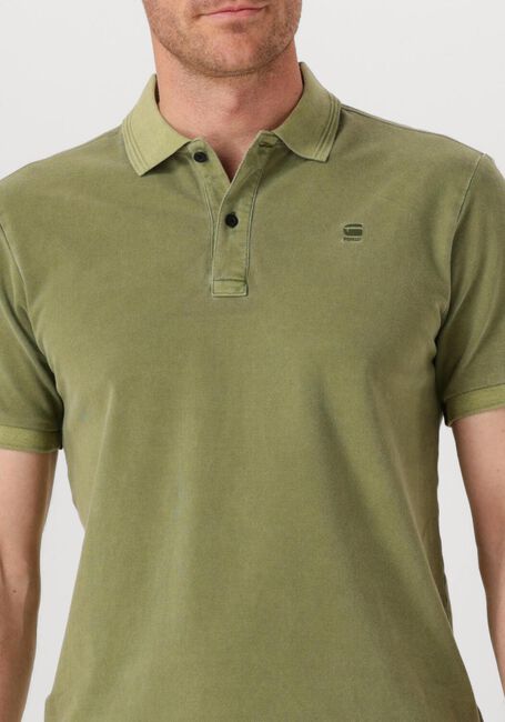G-STAR RAW Polo DUNDA OVERDYED SLIM POLO S\S en vert - large