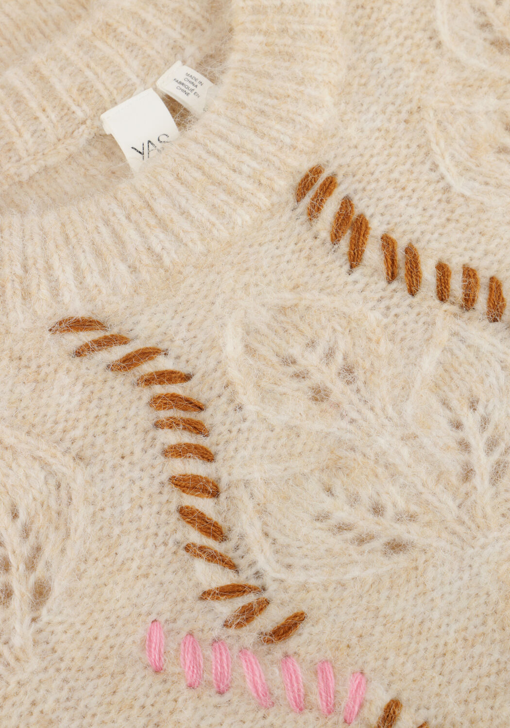 Creme Y.A.S. Trui YASGABBI LS KNIT PULLOVER S. - large