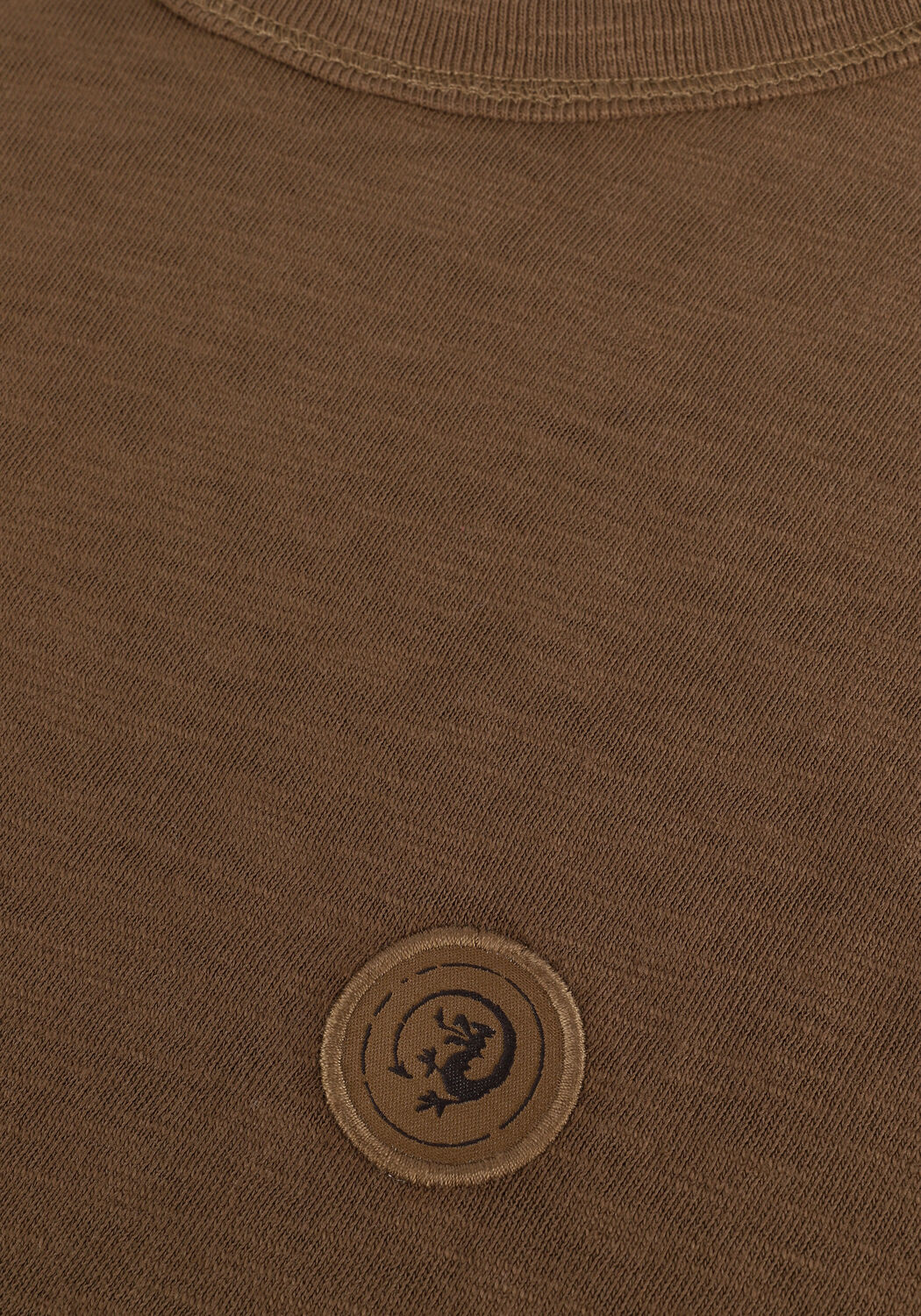 CAST IRON T-shirt SHORT SLEEVE R-NECK COTTON SLUB en marron - large