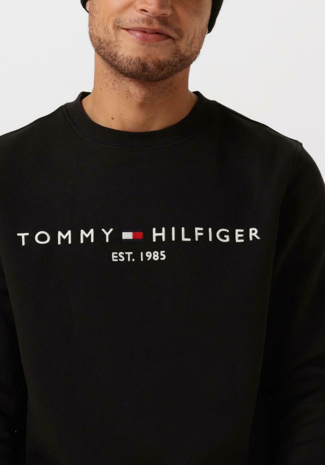 Zwarte TOMMY HILFIGER Sweater TOMMY LOGO SWEATSHIRT Omoda