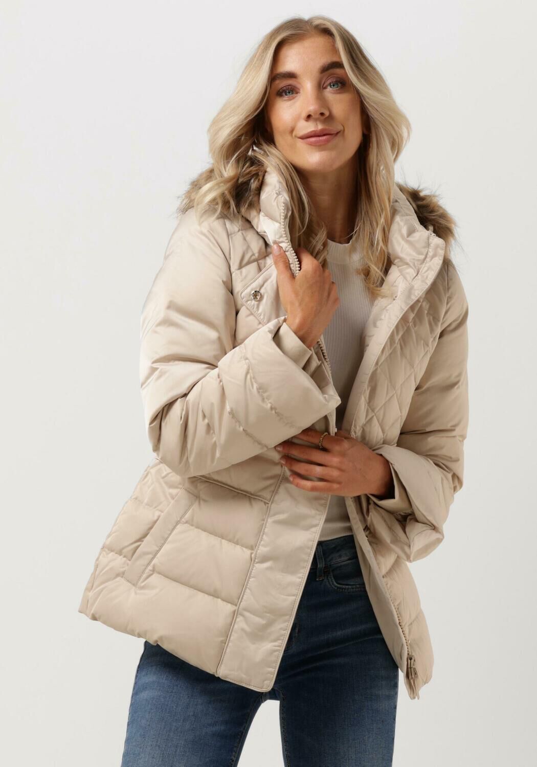 GUESS Veste matelass&eacute; LAURIE DOWN JACKET Cr&egrave;me - large
