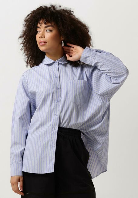 NEO NOIR Blouse DALMA STRIPE STONE SHIRT en bleu - large