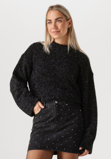SECOND FEMALE Pull LAMILLA KNIT O-NECK en noir - large