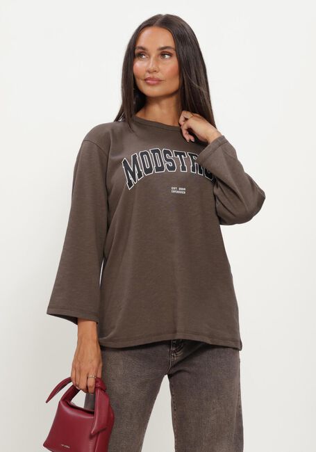 MODSTR&Ouml;M BAMBOOMD T-SHIRT Hauts & T-shirts en marron - large