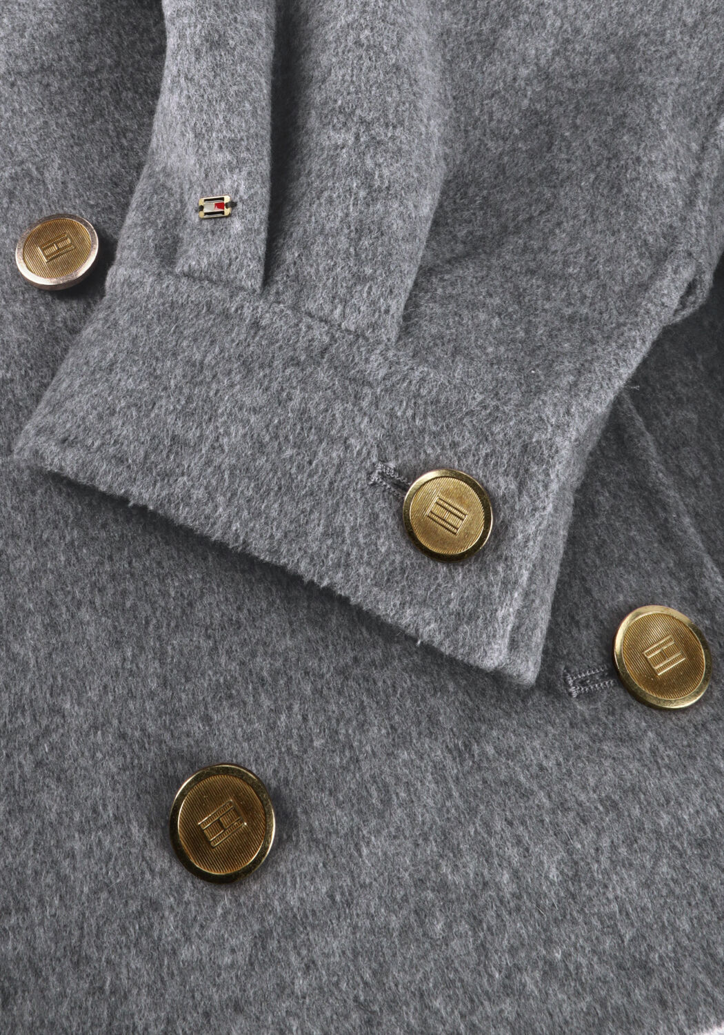 TOMMY HILFIGER Jack DF WOOL GOLD BUTTON PEACOAT en gris - large