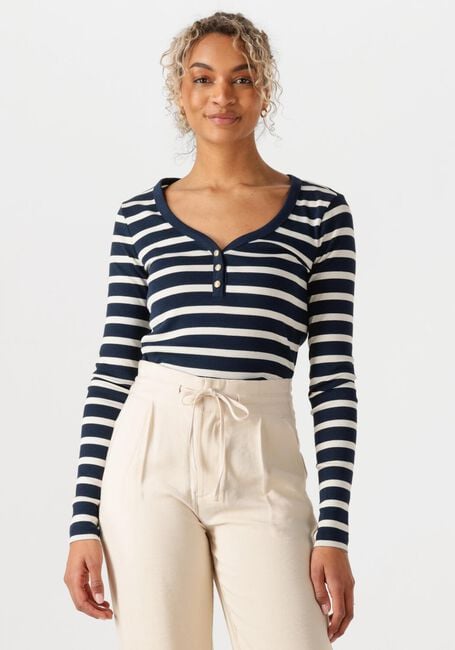 TOMMY HILFIGER Haut SLIM HENLEY GB SCOOP-NK LS Bleu foncé - large