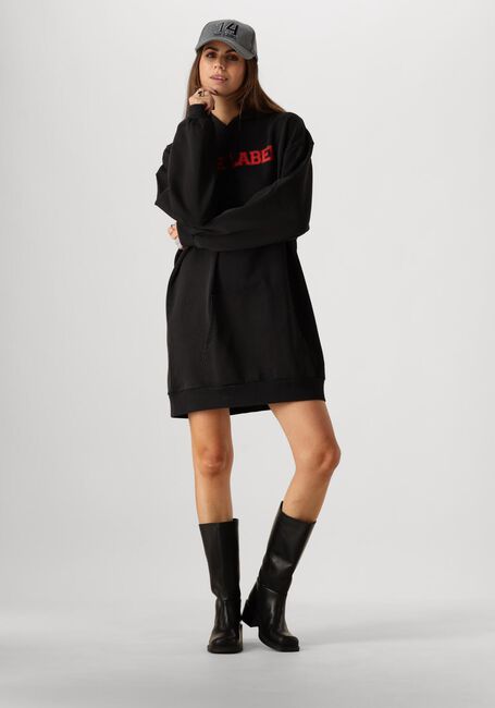 ALIX THE LABEL Mini robe LADIES KNITTED HOODED SWEAT en noir - large