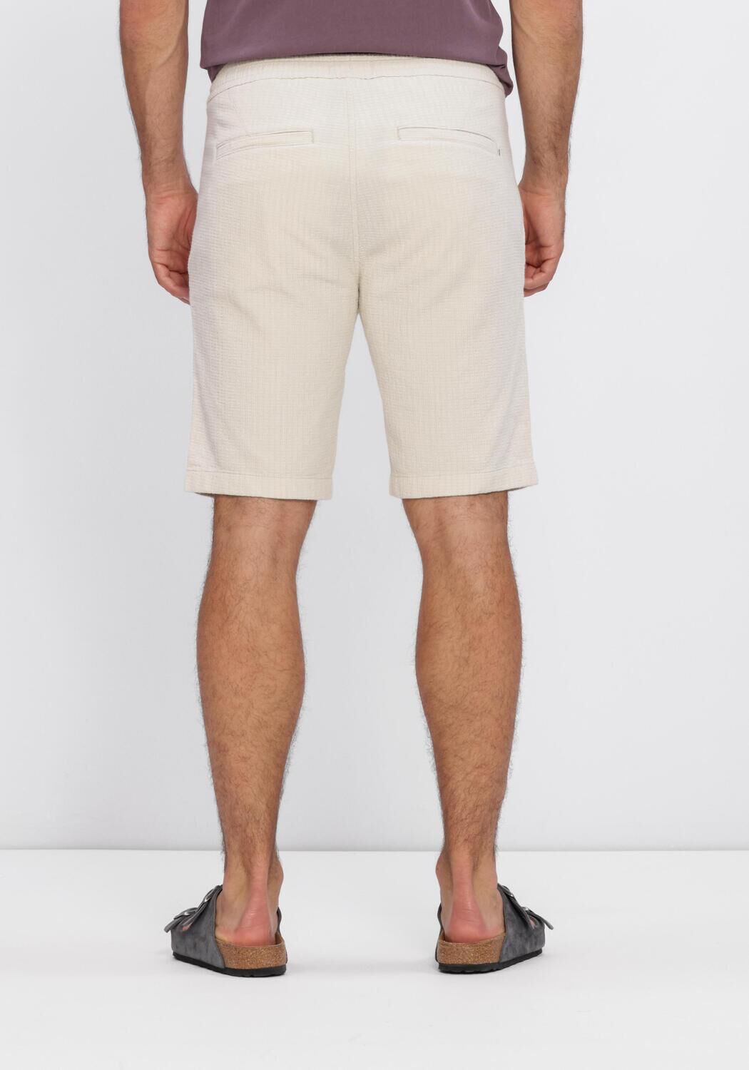 CAST IRON Pantalon courte CHINO SHORTS STRUCTURE en beige - large