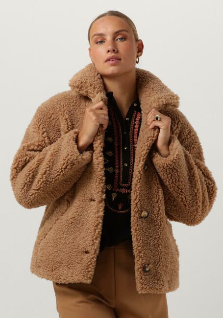 VANESSA BRUNO Manteau Teddy VALERINE en camel - large