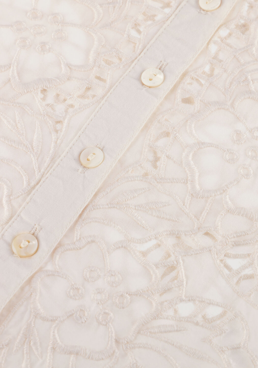 SUMMUM Haut TOP EMBROIDERED CAMBRIC Blanc - large