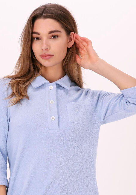 Lichtblauwe VANILIA Mini jurk TOWEL POLO DRESS - large