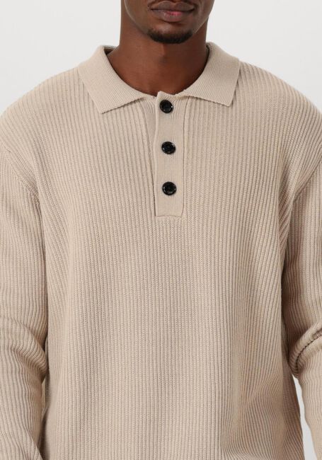 BUTCHER OF BLUE Pull GALWAY POLO LS en beige - large