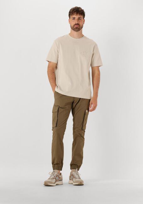 Beige CALVIN KLEIN T-shirt CK APPLIQUE TEE - large
