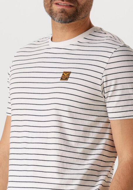 PME LEGEND T-shirt SHORT SLEEVE R-NECK YD MELANGE STRIPED JERSEY en beige - large