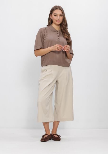 Grijze MSCH COPENHAGEN Broeken/jumpsuits MSCHMARYLA HENRIKA HW CULOTTE PANTS - large