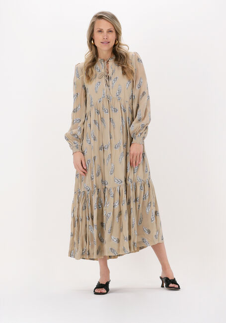 Taupe BRUUNS BAZAAR Maxi jurk DIANTHA WYATT DRESS - large