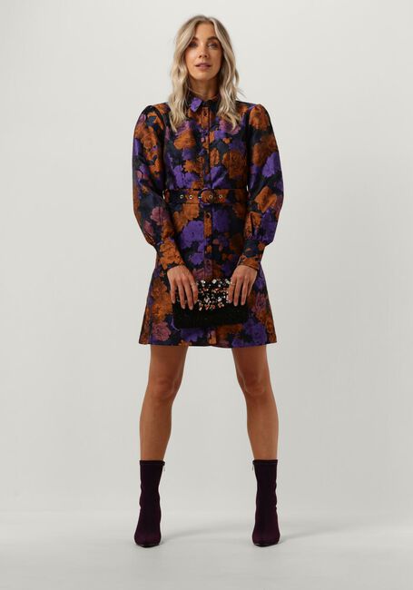 Zwarte Y.A.S. Mini jurk YASIRIO LS JACQUARD DRESS - large