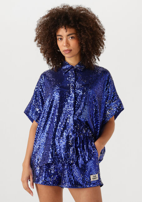 ALIX THE LABEL WOVEN SEQUINS TOP Blouses en bleu - large