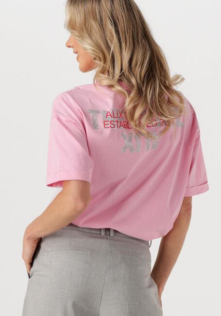 ALIX THE LABEL T-shirt LADIES KNITTED ADVENTURE T-SHIRT en rose - large