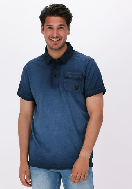 PME LEGEND Polo SHORT SLEEVE POLO LIGHT PIQUE COLD DYE Bleu foncé - large