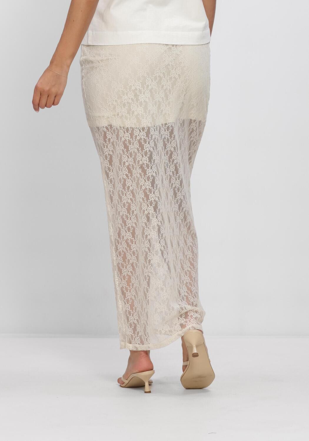 Y.A.S. Jupe maxi YASKARINAHW LONG LACE SKIRT KA en rouge - large