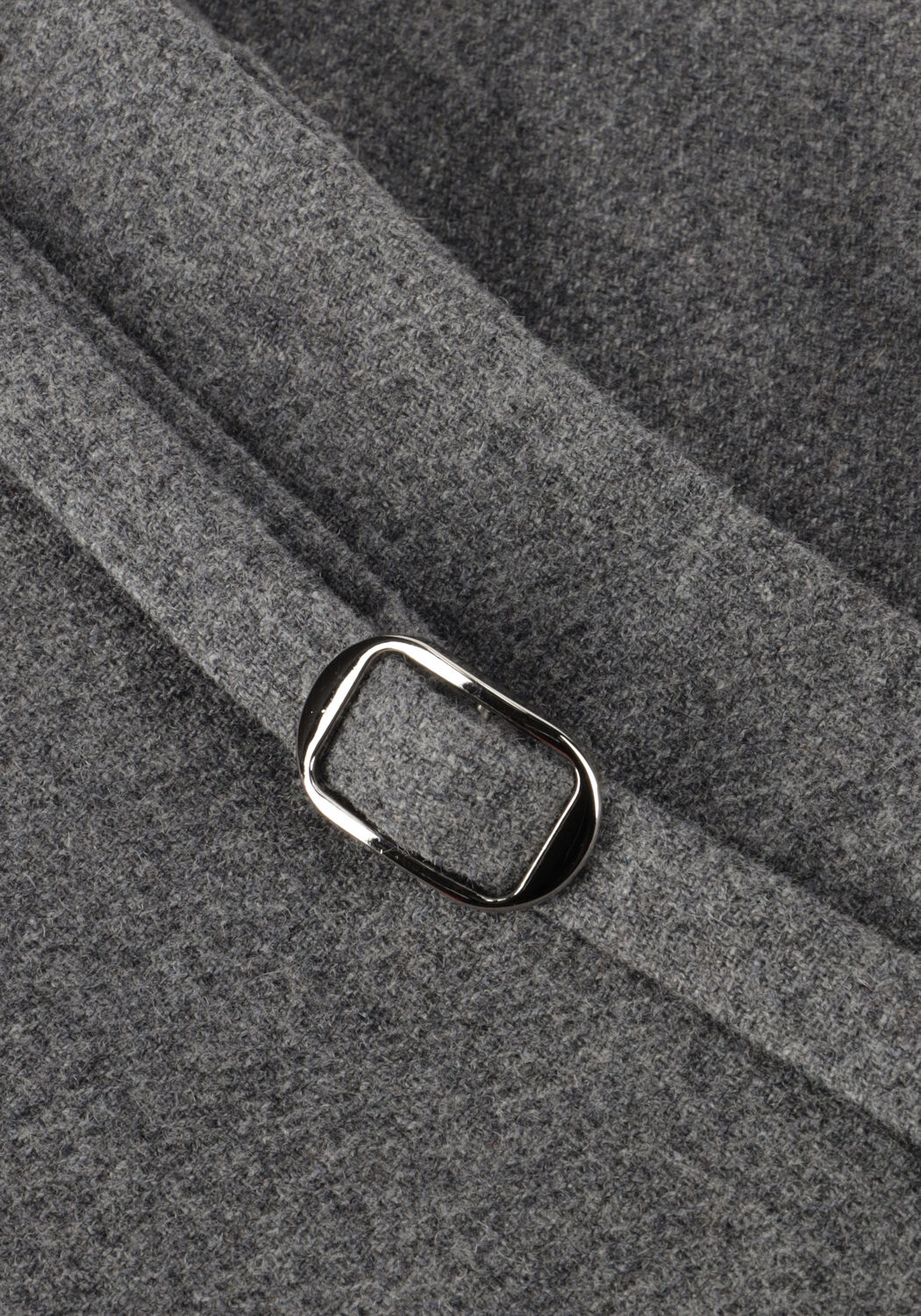 Lichtgrijze EDITED Minirok LEXA WOOL SKIRT - large