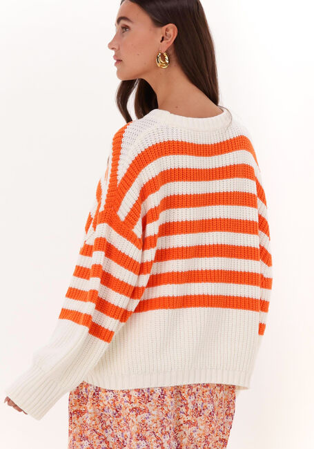 NEO NOIR Pull DAKOTA STRIPE KNIT BLOUSE en orange - large