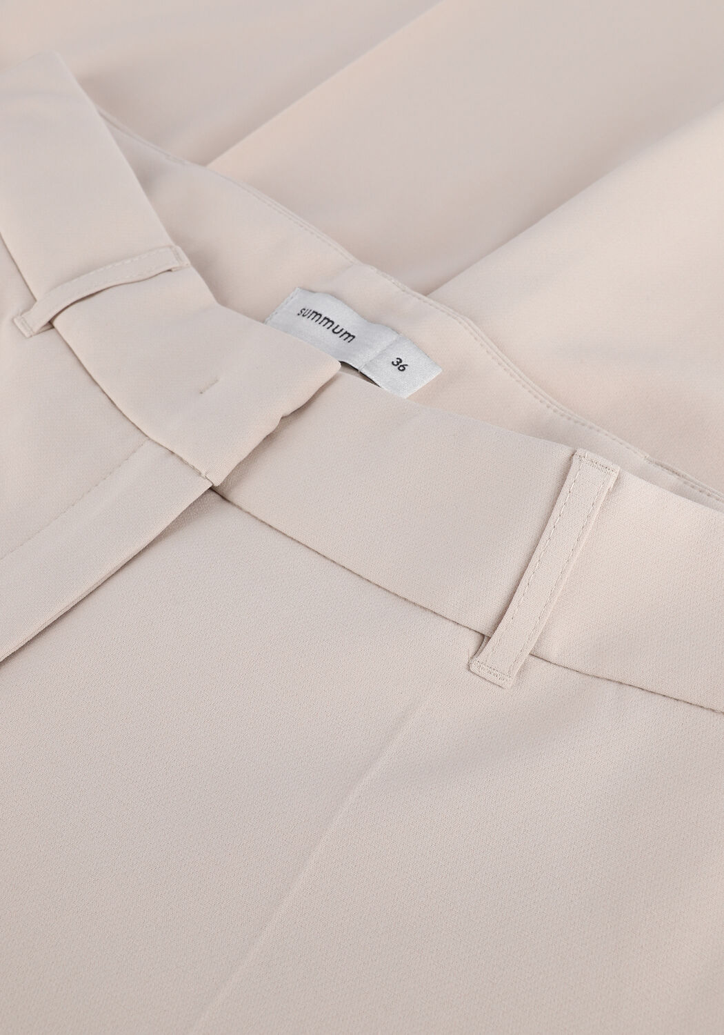 Beige SUMMUM Wijde broek TROUSERS WIDE LEG SOFT FOAM - large