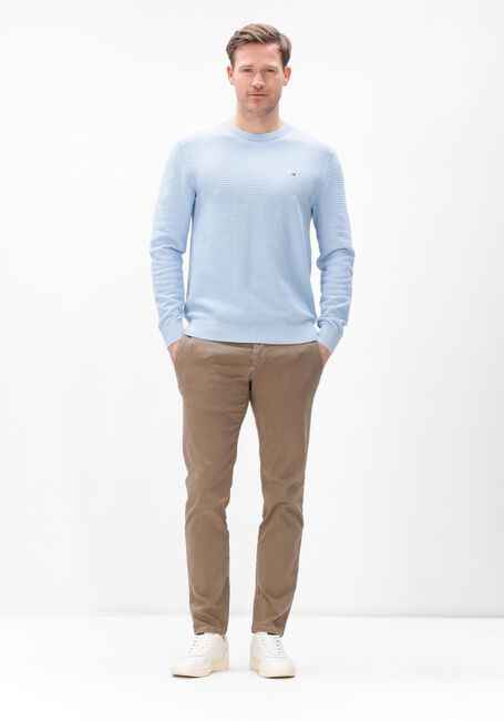 TOMMY HILFIGER Pull SEASONAL STRUCTURE CNECK Bleu clair - large