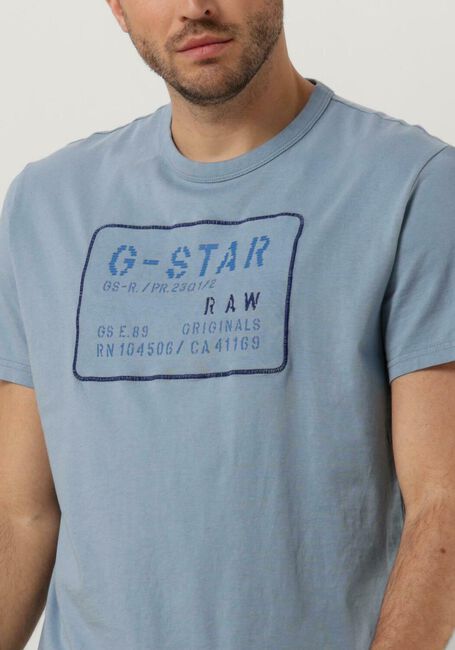 G-STAR RAW T-shirt APPLIQUE MULTI TECHNIQUE R T Bleu clair - large