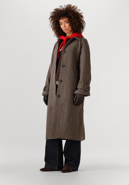 OBJECT Manteau OBJEMMA L/S COAT en taupe - large