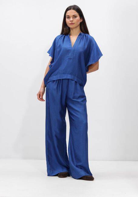 Blauwe BY-BAR Broeken/jumpsuits CELIN GLOSS PANTS - large