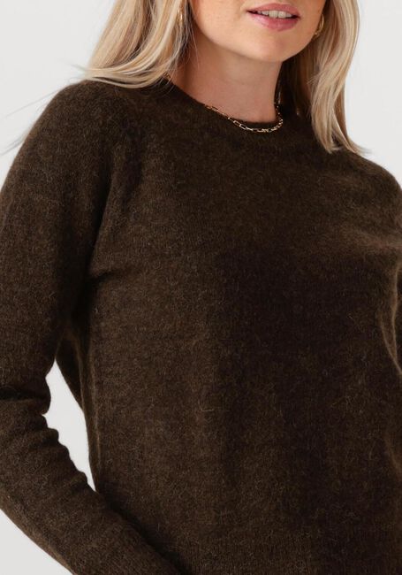 Bruine SELECTED FEMME Trui SLFLULU LS KNIT O-NECK - large