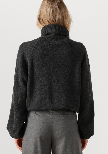 Donkergrijze GESTUZ Coltrui MANZIGZ WOOL ROLLNECK - large