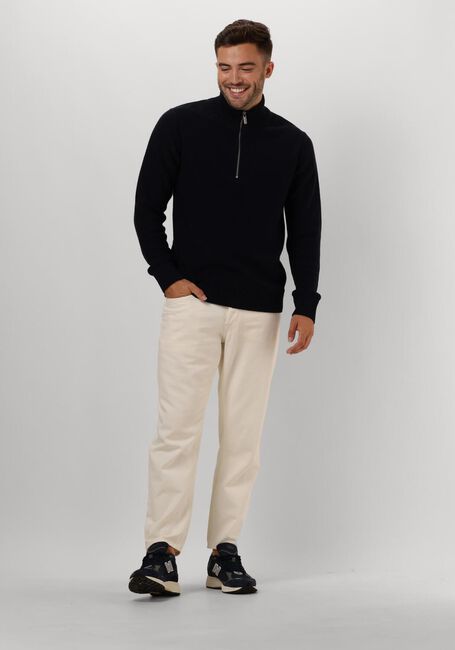 SELECTED HOMME Pull SLHAXEL LS KNIT HALF ZIP Bleu foncé - large