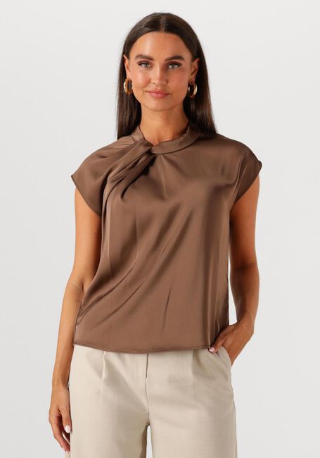 NEO NOIR FLEUR DRAPY SATIN BLOUSE Blouses en marron - large