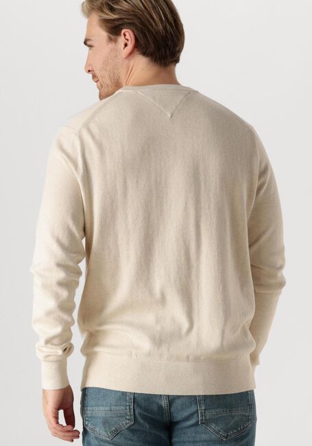 TOMMY HILFIGER Pull PIMA ORG CTN CASHMERE CREW NECK en beige - large
