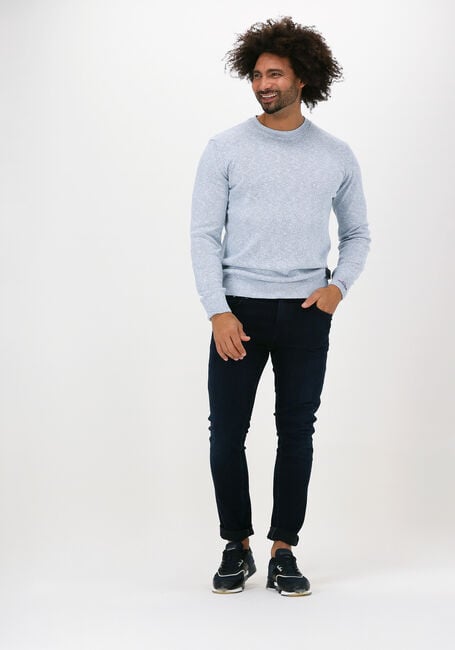 Lichtblauwe SCOTCH & SODA Trui MELANGE SWEATER CONTAINS RECYC - large