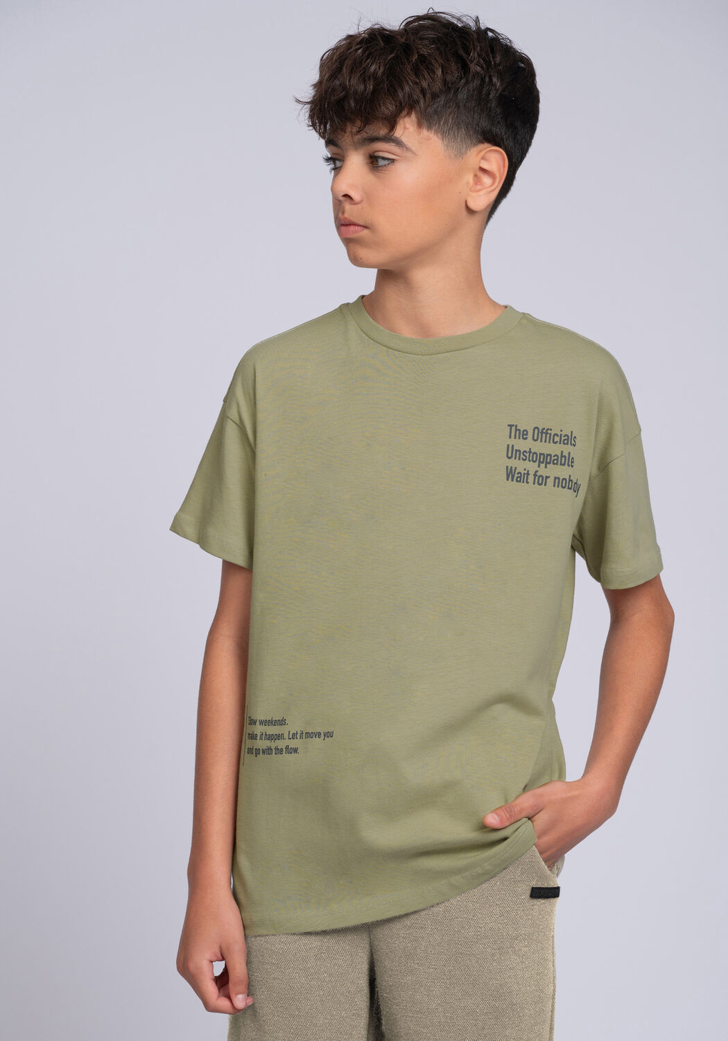 Khaki NIK & NIK T-shirt UNSTOPPABLE OVERSIZED T-SHIRT - large